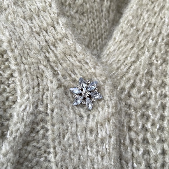 Zara Knit Cardigan Embellished Buttons - Picture 4 of 7